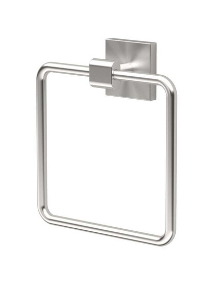 Elevate Towel Ring in Satin Nickel.